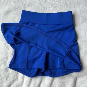 NWOT Werena High Waisted Pleated Tennis / Golf Skort Royal Blue w/ Pockets XXS